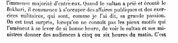 MRoyalAcademy's tweet photo. « Quand le sultan a prié et écouté Al Bokhari, il commence à s'occuper des affaires publiques et des exercices militaires, sa grande passion. Ils font la sieste après la prière de midi. Les affaires ne reprennent qu’à cinq heure, jusqu'a la prière du soir. » https://t.co/ylbZ9dXnmT