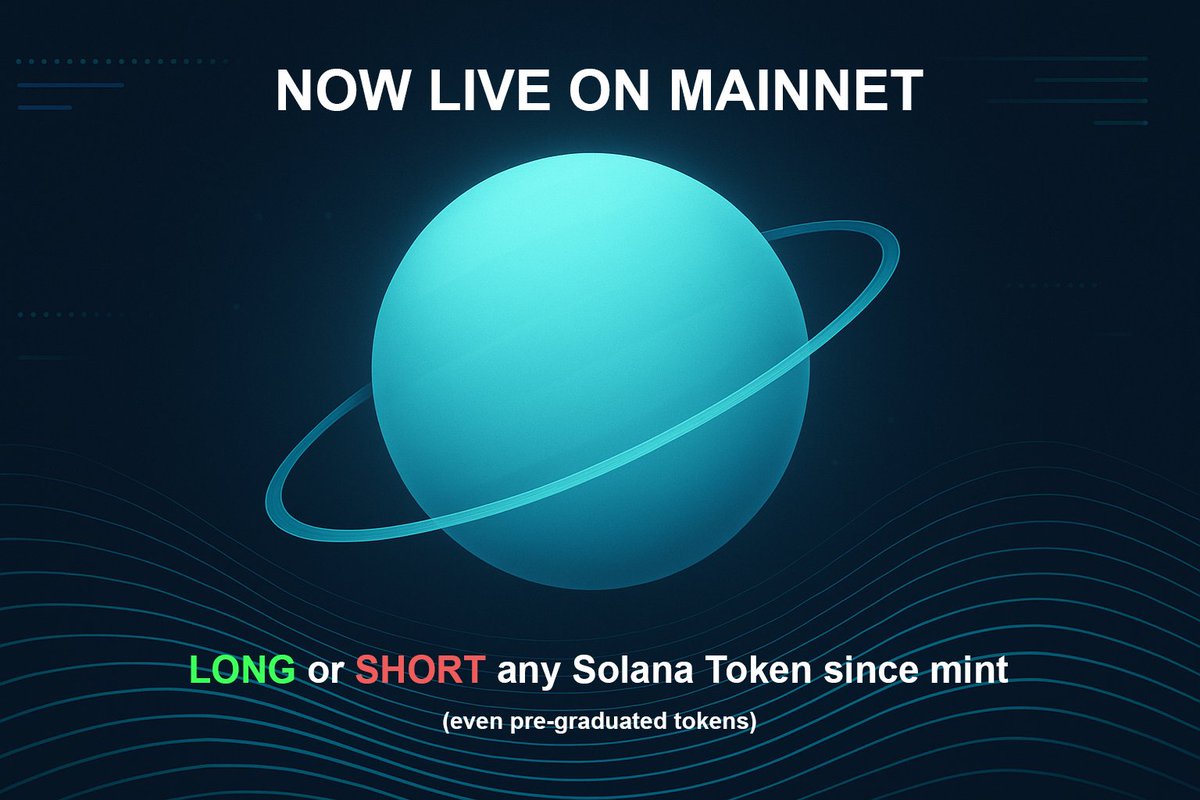 UranusPerps's tweet photo. Uranus has been deployed to the @solana mainnet!
https://t.co/REMeClxgjZ

We are now in Open Beta, help us improve and get rewards!

LONG or SHORT *any solana token*
https://t.co/n1pSEU4cDb https://t.co/oQ31mpNp7d