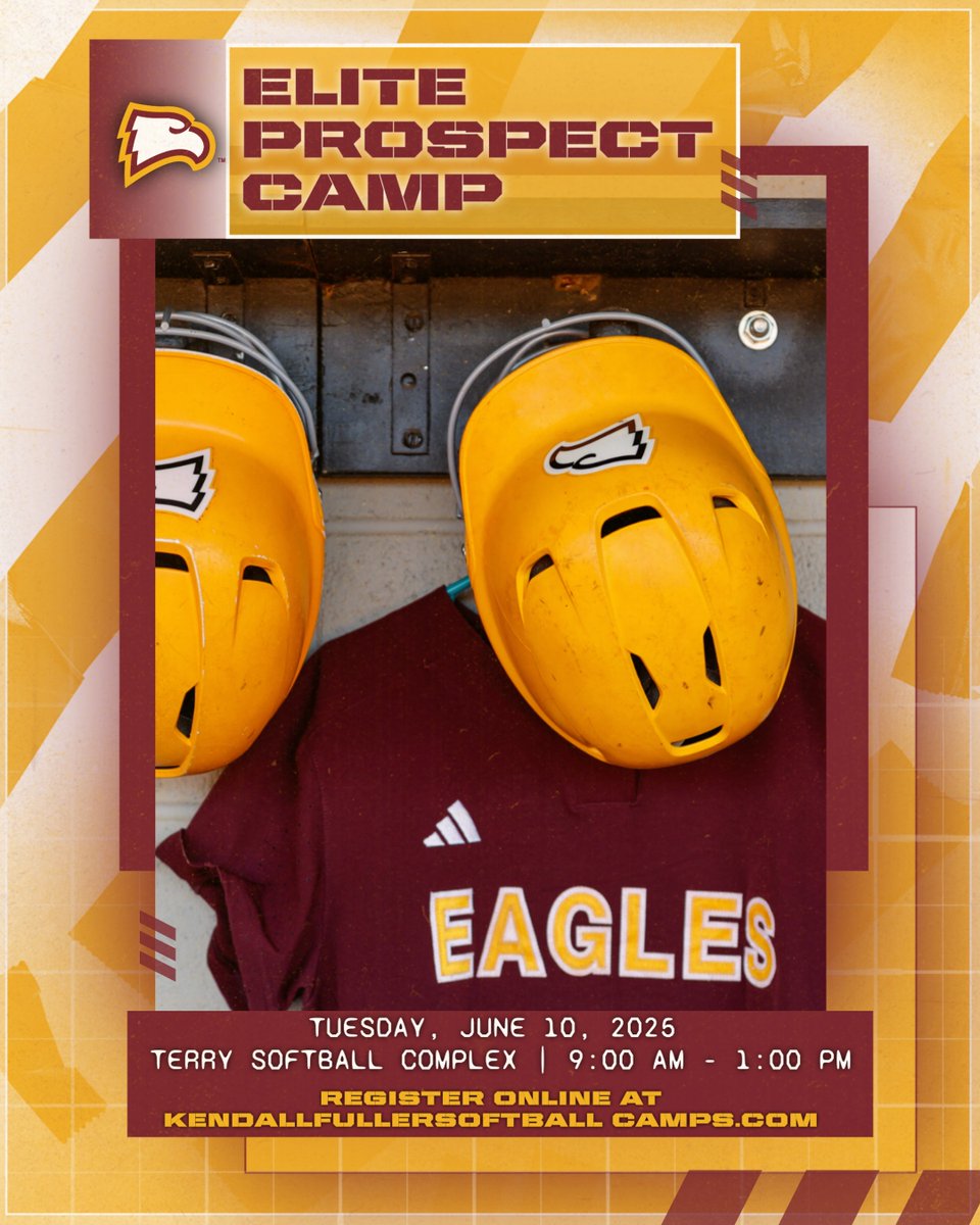 ❗Don't miss the chance to soar with the Eagles next month❗

🦅Limited spots left🦅
*Pitchers and catcher spots are full*

📆 June 10th
🕛 9:00am- 1:00pm

#WUon2 | #ROCKtheHILL 🤘