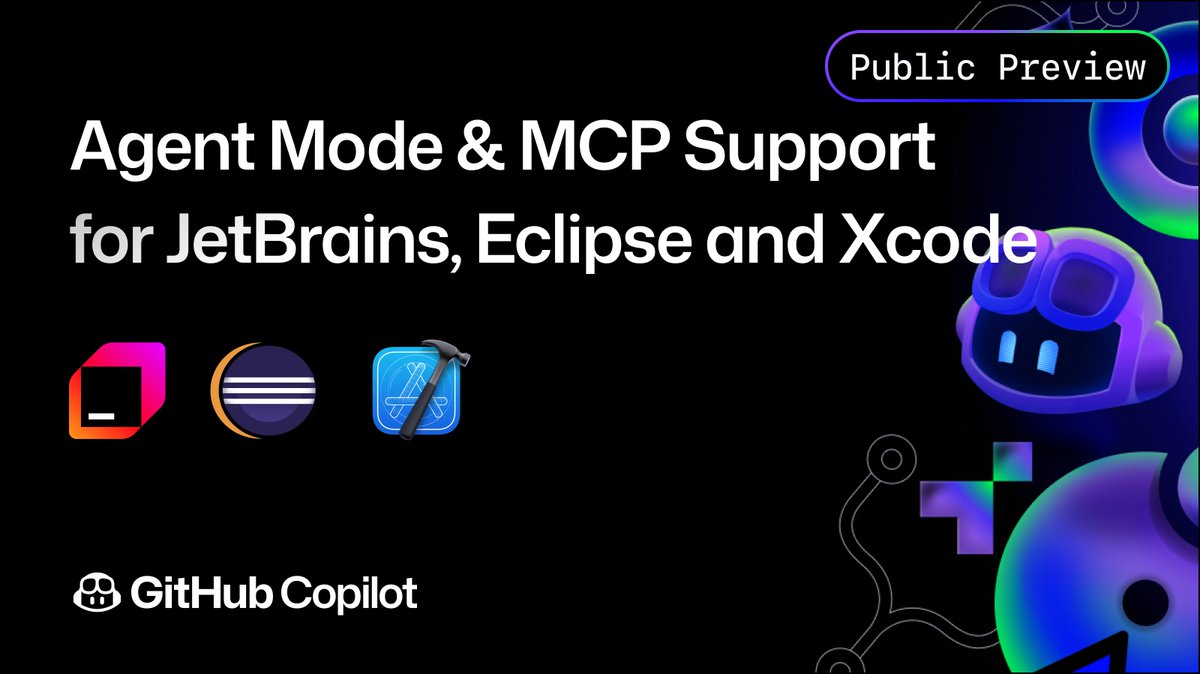 🚀 GitHub Copilot Agent Mode + MCP now in public preview for Xcode! Let Copilot understand your intent, plan tasks, and code across files—autonomously.
Start your Vibe coding journey today! Read more and get started here: devblogs.microsoft.com/xcode/github-c… :
#Xcode #GitHubCopilot #AI