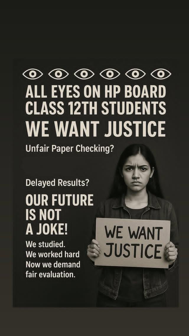 24HrRecap's tweet photo. We want justice #hpbose
#justiceforhpboseclass12th
@indiatvnews @BJP4Himachal @INCHimachal @ABPNews @SukhuSukhvinder https://t.co/KLxAkSivSK