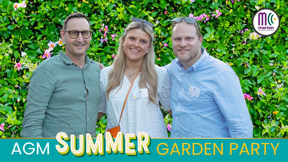 🌸 Join us for our AGM Summer Garden Party on Wed 18 June at Hotel du Vin, Wimbledon!

An evening of food, drinks &amp; relaxed networking with the Merton business community.

🎟️ Book now: mertonchamber.co.uk/event/agm-summ…

#AGM2025 #MertonChamber #NetworkingEvent #WimbledonEvents