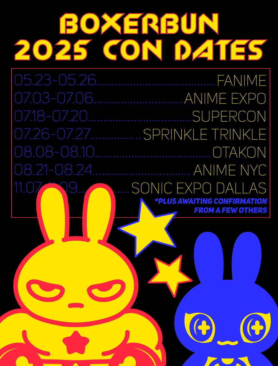 My con schedule so far this year! I have some others I’ve applied to I’m waiting to hear back from so if I get accepted into those I will update this calendar!