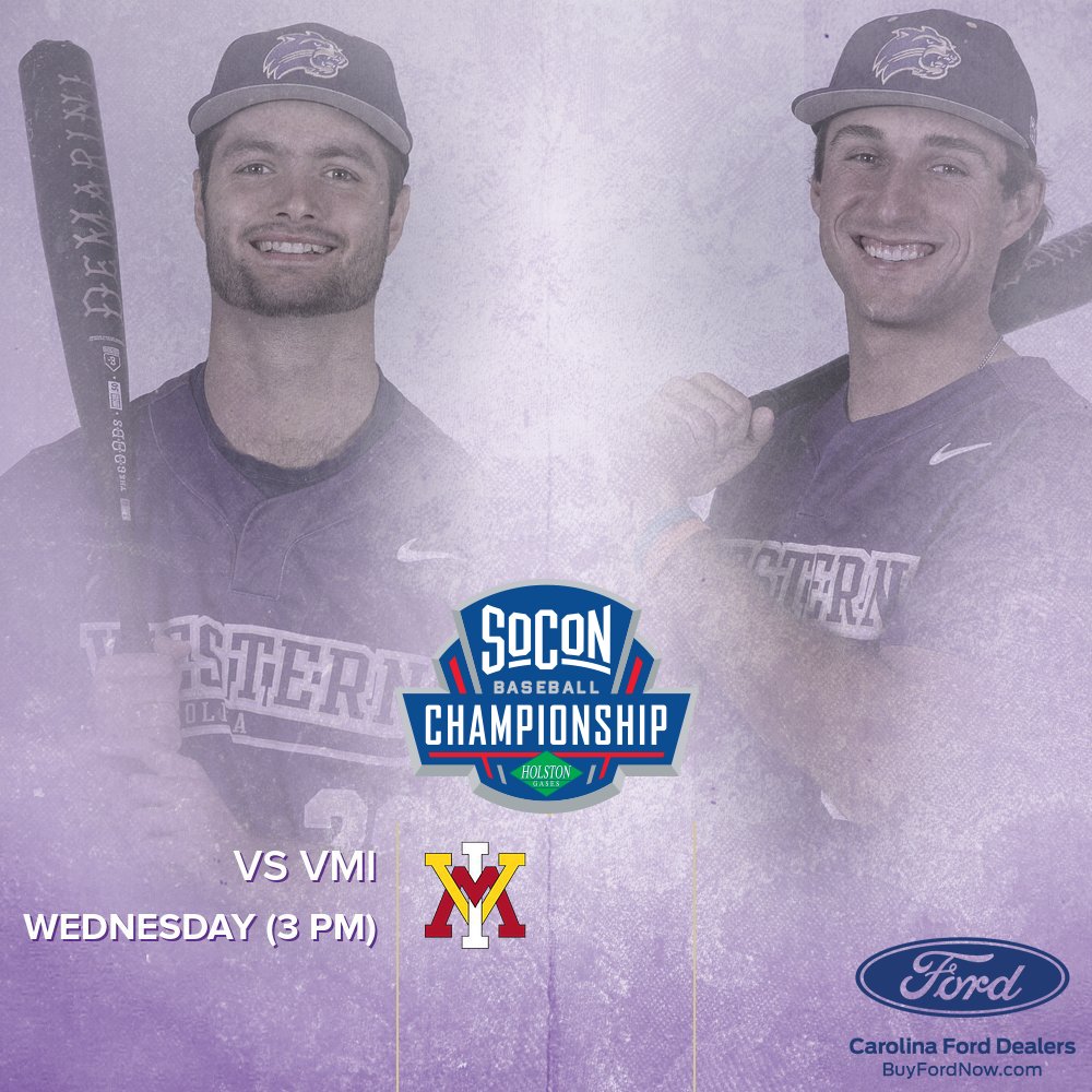 Western Carolina Athletics (@catamounts) on Twitter photo FANS!!! This Week in #CatamountCountry begins Wednesday afternoon with <a href="/CatamountBSB/">Western Carolina Baseball</a> in the <a href="/SoConSports/">The Southern Conference</a> tournament against VMI. The Catamounts and Keydets battle in a MUST-WIN single-elimination contest to advance to double-elimination action. FANS!!! This Week in #CatamountCountry begins Wednesday afternoon with <a href="/CatamountBSB/">Western Carolina Baseball</a> in the <a href="/SoConSports/">The Southern Conference</a> tournament against VMI. The Catamounts and Keydets battle in a MUST-WIN single-elimination contest to advance to double-elimination action.