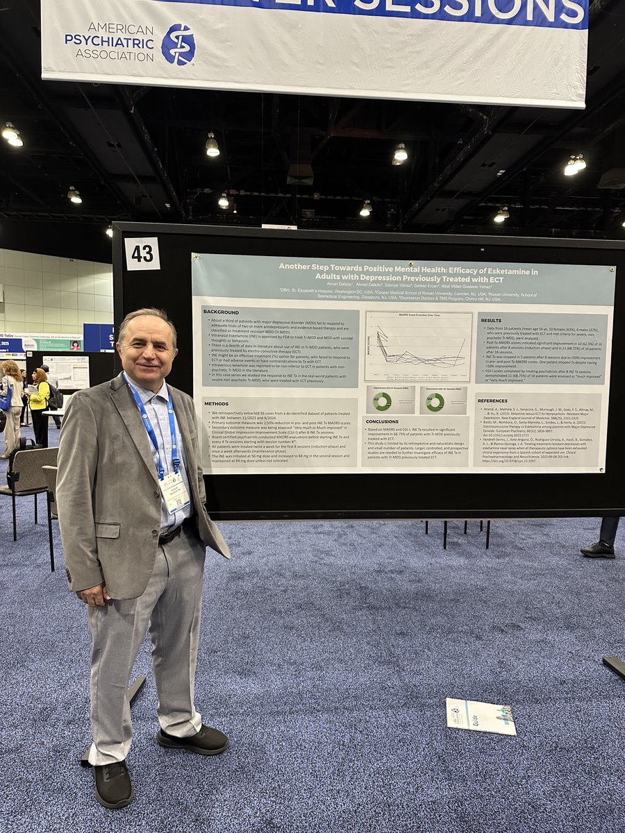 depressiondocs's tweet image. Dr. Dal is currently presenting his latest research at the American Psychiatric Association's Annual Meeting (@APApsychiatric) in Los Angeles.  #depression #Spravato #esketamine #ect