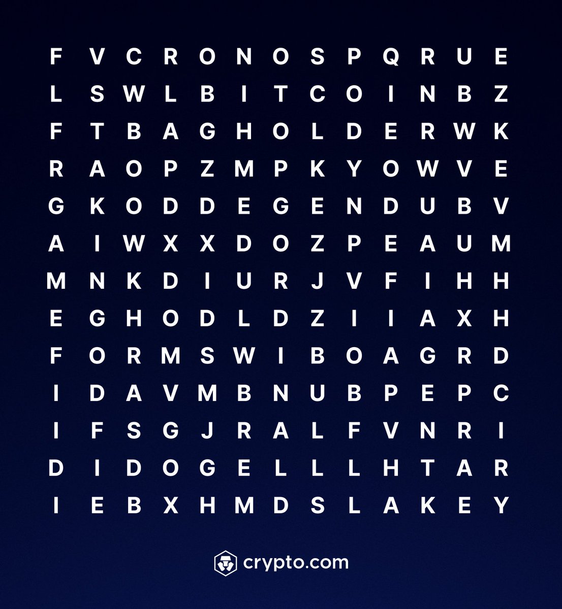 cryptocom's tweet image. The first word you see is your vibe this week