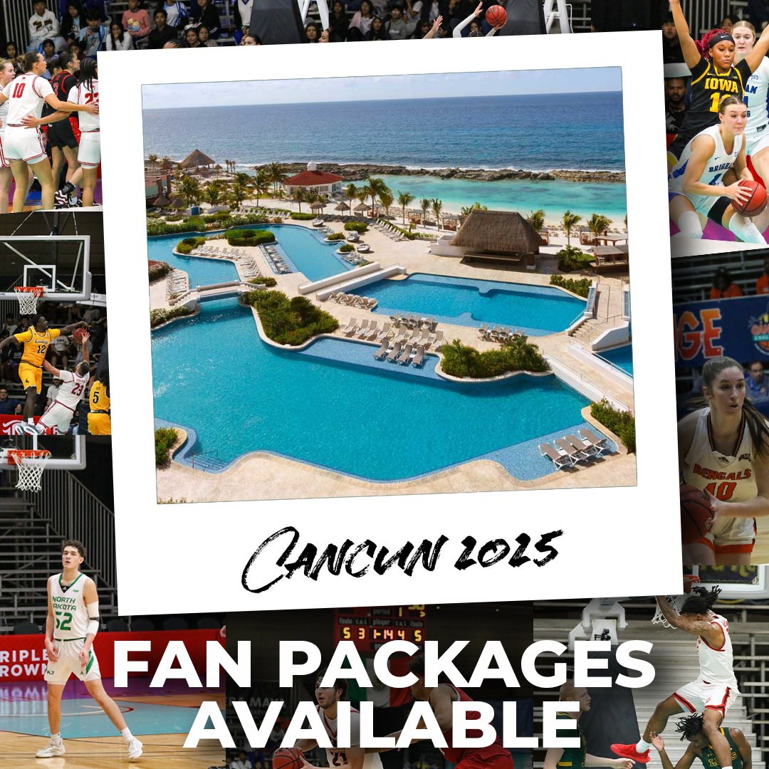 Fan packages for the 2025 Cancun Challenge are LIVE! Escape the winter with a trip down to paradise ☀️

Book your trip now >>> Link in Bio

#Cancun #cancunchallenge #collegehoops