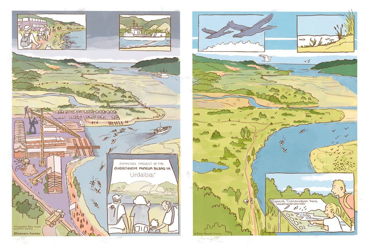Dos futuros posibles para Urdaibai: uno próspero, otro vulnerable. Esta ilustración cuenta la historia. ¿Qué futuro eliges?

🖌️ Comparte la imagen. Alza tu voz.
✍️ Firma la petición: seoactua.org/peticion/urdai…

#SaveUrdaibai #ProtectWetlands #StopGuggenheimExpansion <a href="/guggenurdaibai/">guggenheimurdaibaistop</a>