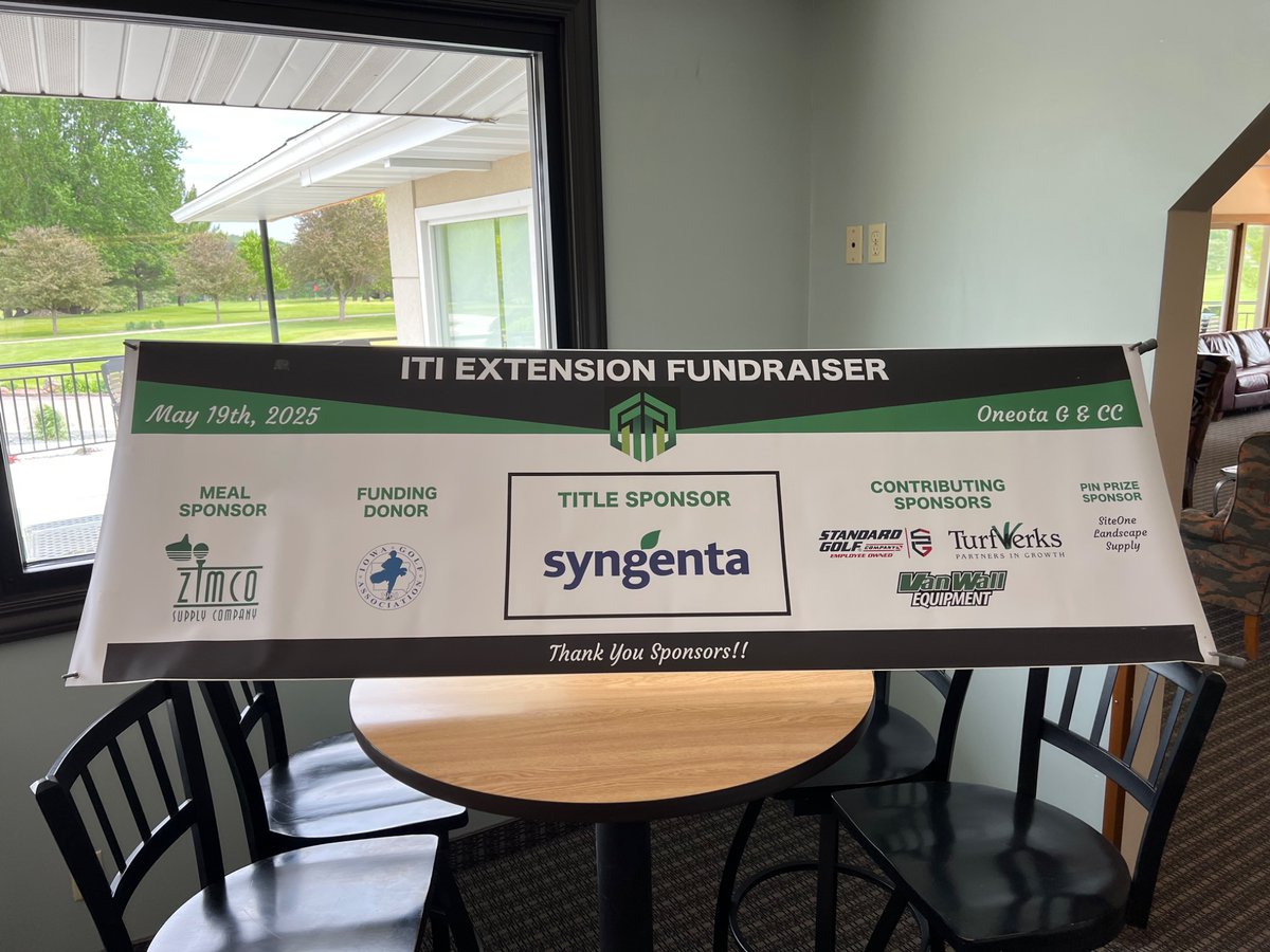 Brisk start to today’s Extension Fundraiser but it’s looking to be a great day for golf! Big thanks to Title Sponsor - <a href="/SyngentaTurf/">Syngenta Turf US</a>,  Oneota G&amp;CC and our many other sponsors for supporting this event!!