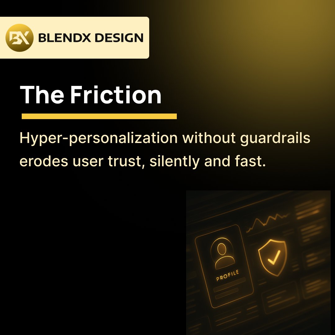 BlendXDesign's tweet image. Personalization is powerful—until it compromises trust. At BlendX, we design for both privacy and relevance. Because ethical UX isn’t optional—it’s foundational. → Swipe to see how we balance the equation.

#UXDesign #PersonalizedUX #EthicalDesign #BlendXDesign