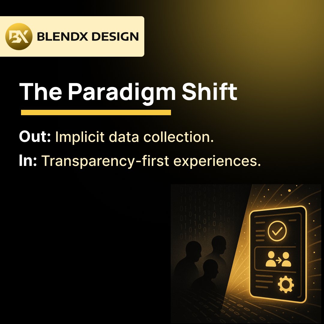 BlendXDesign's tweet image. Personalization is powerful—until it compromises trust. At BlendX, we design for both privacy and relevance. Because ethical UX isn’t optional—it’s foundational. → Swipe to see how we balance the equation.

#UXDesign #PersonalizedUX #EthicalDesign #BlendXDesign