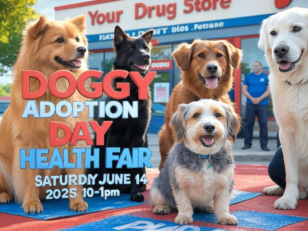 🐶 Doggy Adoption Day Health Fair
 📍Your Drug Store Pharmacy 2303 Niles Point, Bakersfield, CA 
 🗓️Saturday, June 14 | ⏰ 10 AM – 1 PM
Stop by for a chance to meet adoptable dogs, grab some health resources, and enjoy a great time with the community. Who knows—you may just meet