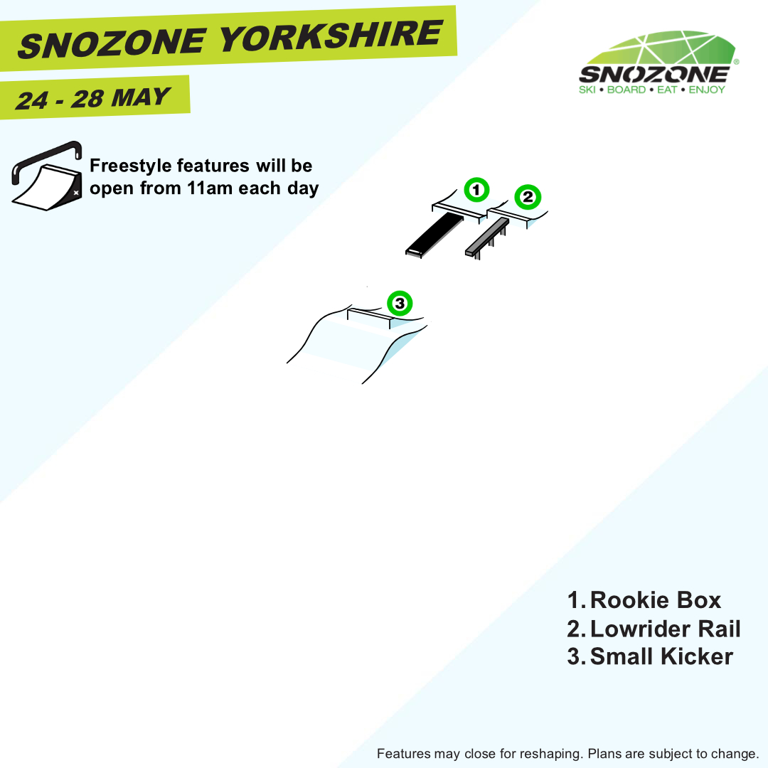 Are you ready for Parkademy this week? ❄️

Here’s your first look at the Park Plan for Snozone Yorkshire – swipe to check out what we’ve got lined up for the weekend too!

Pre-book your event lift passes now to secure your spot!
