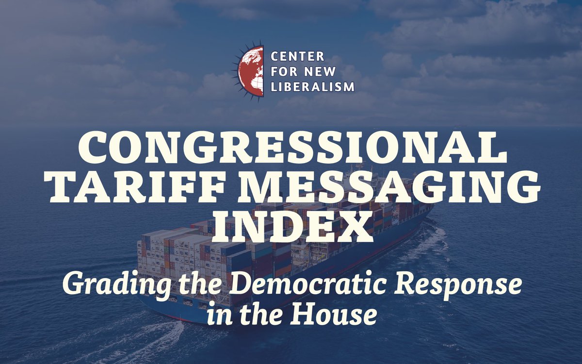Today, we’re excited to announce the launch of the Congressional Tariff Messaging Index, a first-of-its-kind scorecard that evaluates the trade record of Democratic Lawmakers in the House, and how they’ve responded to Trump’s extreme tariff agenda. 🧵