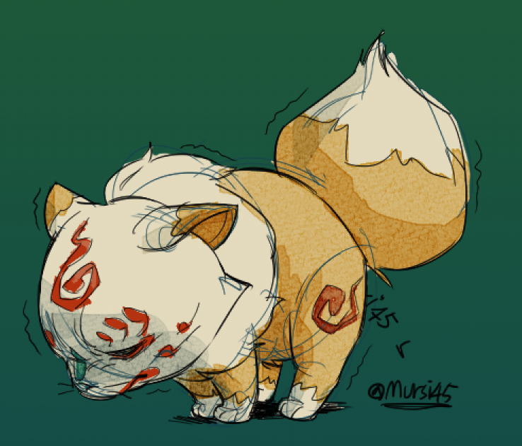 08Kal666's tweet photo. 자기 전에 옛날에 그린 대롱 여우라도 https://t.co/a2EKY3g2xA