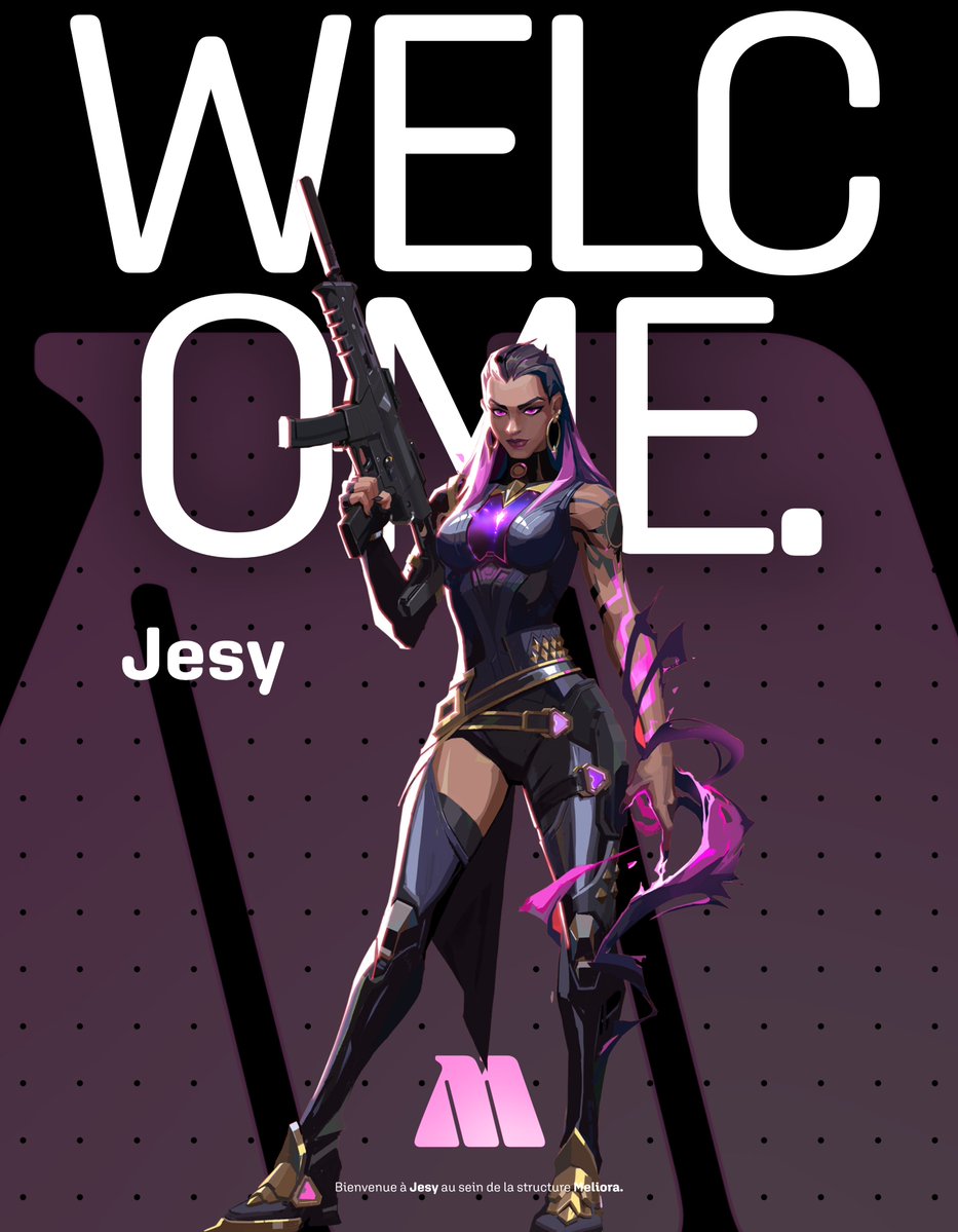 🚨 [ VALORANT NEWS ]

🎯 Viser juste, frapper fort. Une nouvelle joueuse rejoint les rangs.

📢 Jesy devient officiellement membre de notre roster Valorant. Mécanique affûtée, mental d’acier prête à faire parler la poudre.

🗣️ Donnez-lui toute votre force, elle est là pour