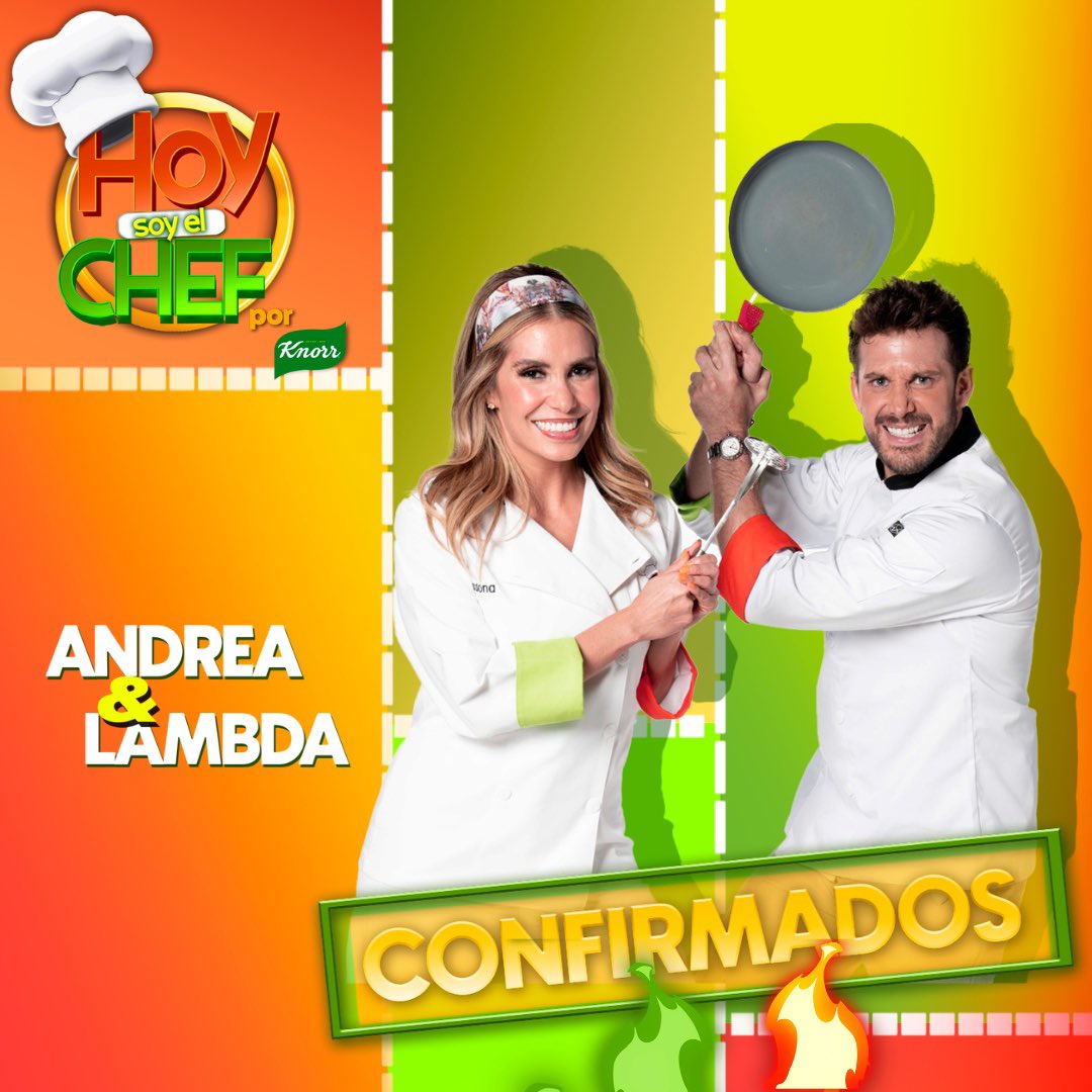Programa Hoy (@programa_hoy) on Twitter photo ¡Llegó La Bomba! <a href="/andyescalona/">Andrea Escalona</a> y <a href="/lambgarcia/">Lambda García</a> la siguiente pareja confirmada para #HoySoyElChef ¡Llegó La Bomba! <a href="/andyescalona/">Andrea Escalona</a> y <a href="/lambgarcia/">Lambda García</a> la siguiente pareja confirmada para #HoySoyElChef
