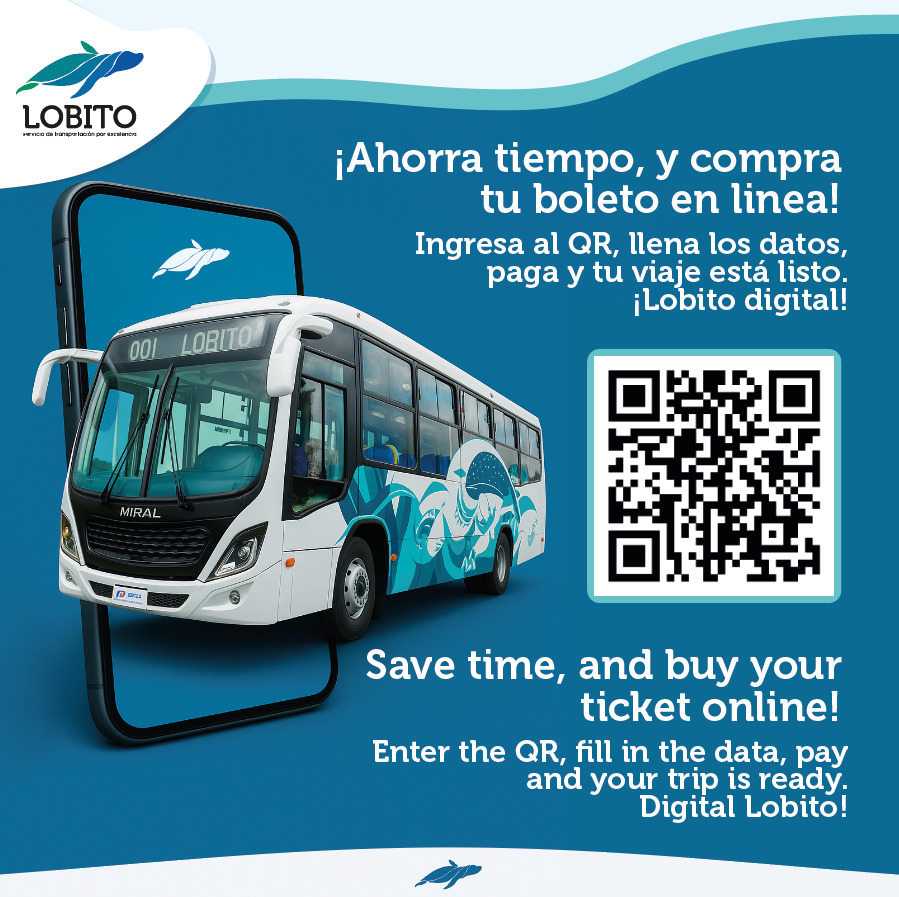 🌱🚌 Lobito, empresa de transporte de pasajeros en #Baltra, lanza su venta en línea de boletos, haciendo el servicio más ágil, moderno y con menos impacto ambiental 🦭. 

¡Escanea el QR y empieza tu aventura ya!