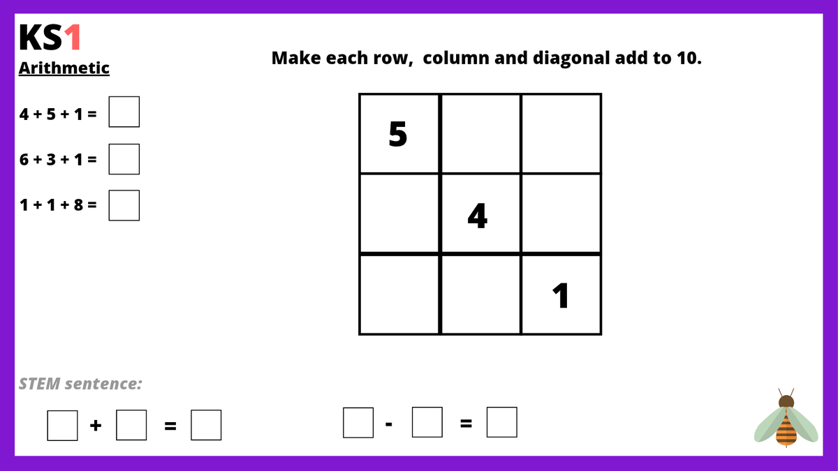Tuesday's Key Stage 1 and 2 daily maths tasks mrbeeteach.com 🐝
