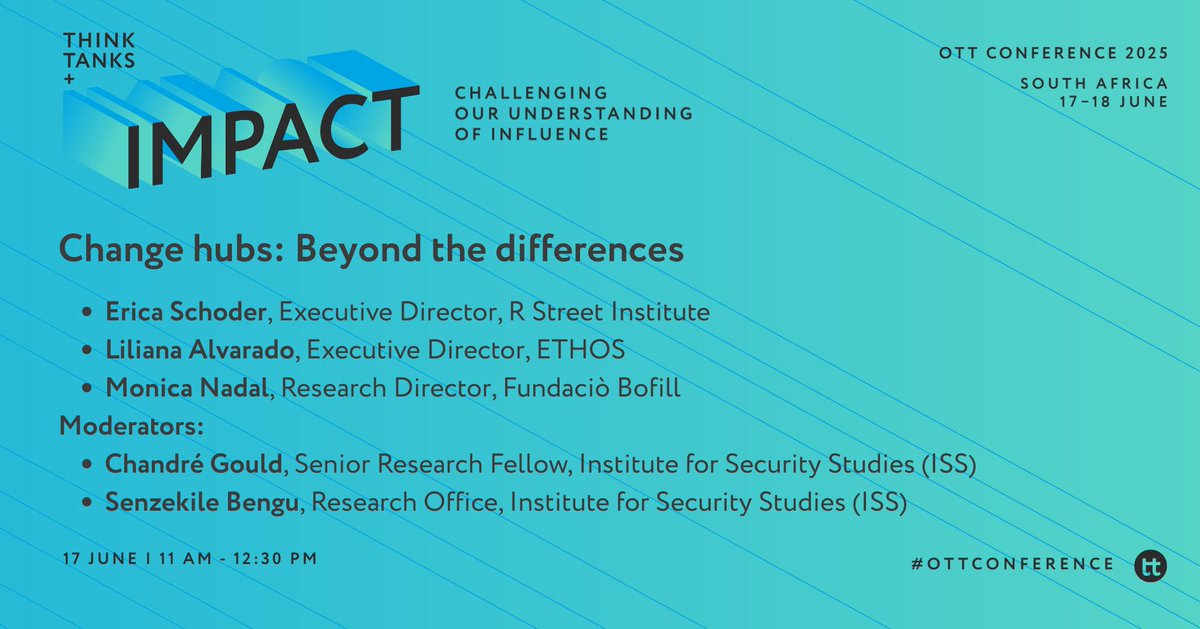 R Street Institute (@rsi) on Twitter photo Our Executive Director Erica Schoder is speaking at <a href="/onthinktanks/">On Think Tanks</a> 2025 Conference in South Africa!!
Check out her panel and the details: Our Executive Director Erica Schoder is speaking at <a href="/onthinktanks/">On Think Tanks</a> 2025 Conference in South Africa!!
Check out her panel and the details: