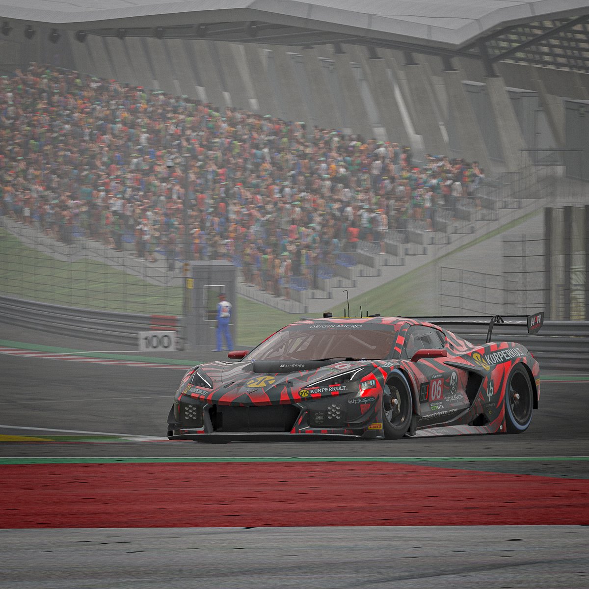 Round 2 winner! Congratulations to <a href="/leonklose_hpr/">Leon Klose</a>, who took the overall victory in the foggy <a href="/LMResports/">Luke Manske Racing eSports</a> GT3 Open race at the Red Bull Ring! After finishing P2 in Round 1, he brought his Corvette to the top step this time. Well done, Leon! #iracing #simracing #lukemanskegt3