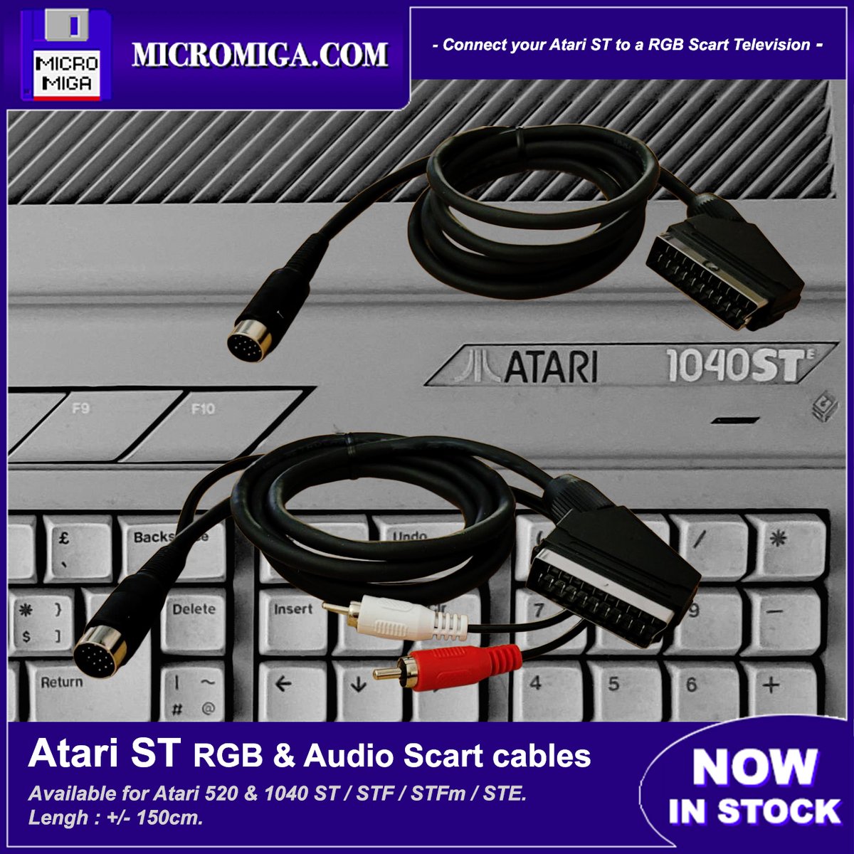 MicromigaShop's tweet image. Des câbles péritel pour Atari ST (RGB/Audio vers Scart) viennent d'être ajoutés aux catalogue de la boutique : micromiga.com/?s=scart+atari…

#atari #scart #micromiga #rgb #AtariST