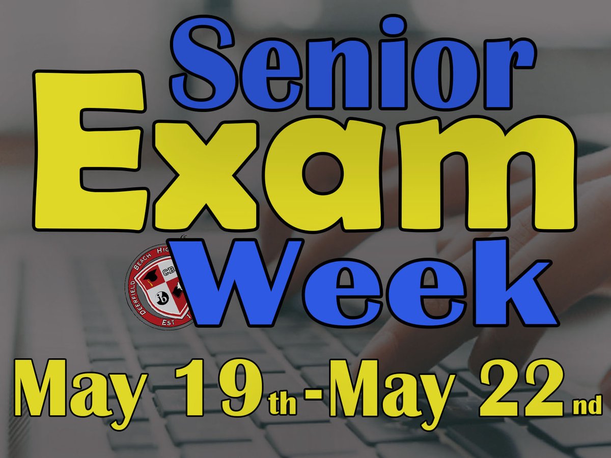 Today is the first day of #DBHS Class of 2025 final exams, and there will be no bells held during this week.

deerfieldbeachhigh.net/class-of-2025/
