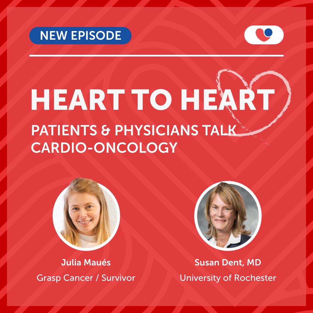 International Cardio-Oncology Society (@icosociety) on Twitter photo On this episode of #HeartToHeart, we're joined by <a href="/itsnot_pink/">Julia Maués</a> of <a href="/CancerGrasp/">GRASP Cancer</a>.
Julia shares her treatment journey with IC-OS President <a href="/sdent_cardioonc/">Susan dent</a> and treating physician <a href="/AnaBaracCardio/">Ana Barac, MD, PhD, FACC, FAHA</a>.
Tune In: tinyurl.com/2hcm7nx2
Learn more about Grasp Cancer: On this episode of #HeartToHeart, we're joined by <a href="/itsnot_pink/">Julia Maués</a> of <a href="/CancerGrasp/">GRASP Cancer</a>.
Julia shares her treatment journey with IC-OS President <a href="/sdent_cardioonc/">Susan dent</a> and treating physician <a href="/AnaBaracCardio/">Ana Barac, MD, PhD, FACC, FAHA</a>.
Tune In: tinyurl.com/2hcm7nx2
Learn more about Grasp Cancer: