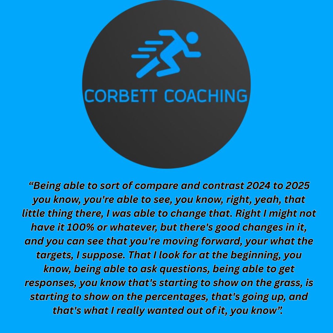 CorbettCoaching's tweet image. Some feedback from a coach we’ve been working with over the past year.
🔷Observation & targets to ensure your coaching is 📈
🔷The changes you make aren’t lost on your athletes 🤝
If you’re looking for these types of changes in your environment, don’t be afraid to reach out.