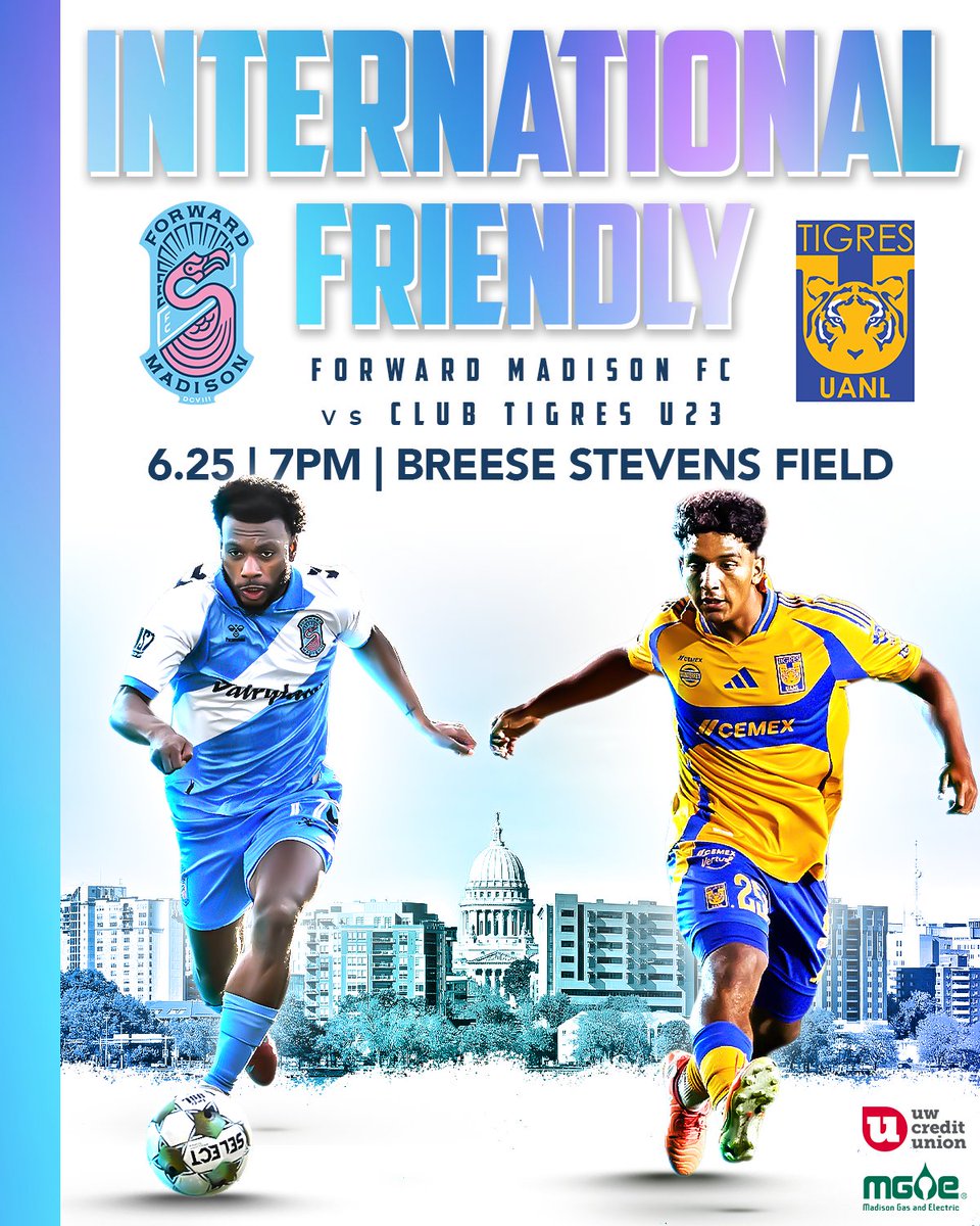 Asiste a nuestro partido amistoso de la Sub-23 ante el Forward Madison FC en el Breese Stevens Field.

🔗Adquiere tus boletos en: mpv.tickets.com/?mkt_code=IG&a…