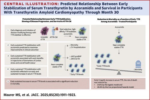 Edgardo Alania (@ed_alania) on Twitter photo 🔴 Early Increase in Serum TTR by Acoramidis Independently Predicts Improved Survival in TTR Amyloid Cardiomyopathy <a href="/JACCJournals/">JACC Journals</a> #Cardiology #CardioEd #Amyloidosis 🔴 Early Increase in Serum TTR by Acoramidis Independently Predicts Improved Survival in TTR Amyloid Cardiomyopathy <a href="/JACCJournals/">JACC Journals</a> #Cardiology #CardioEd #Amyloidosis