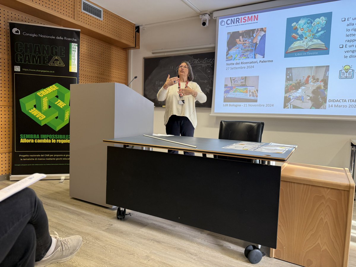 CNR_Changegame's tweet photo. Proseguono i talk per presentare i risultati ottenuti gli istituti operanti nel progetto #changegame:
- @IsmnCnr (Palermo) con Francesca Deganello
e
- @cnr_scitec (Genova e Milano) con
Ilaria Schizzi Marcello Marelli e Michela Tassistro
#progetti@CNR https://t.co/yftI4S5PWd
