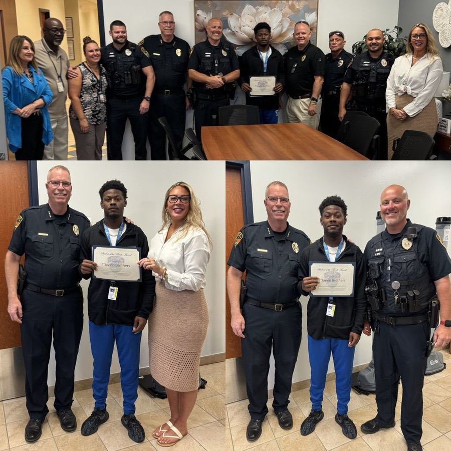 Titusville High School (@titusvillehs) on Twitter photo Congrats to TJ Brothers, <a href="/TitusvillePD/">Titusville Police FL</a> Student of the Month! Nominated by Officer Joyce & Dr. Connor, TJ has overcome challenges with perseverance & resilience. TJ graduates Friday & then heads to Lane College to play football. Titusville is proud of you, TJ! 🎓🎉 #TerrierPride Congrats to TJ Brothers, <a href="/TitusvillePD/">Titusville Police FL</a> Student of the Month! Nominated by Officer Joyce & Dr. Connor, TJ has overcome challenges with perseverance & resilience. TJ graduates Friday & then heads to Lane College to play football. Titusville is proud of you, TJ! 🎓🎉 #TerrierPride