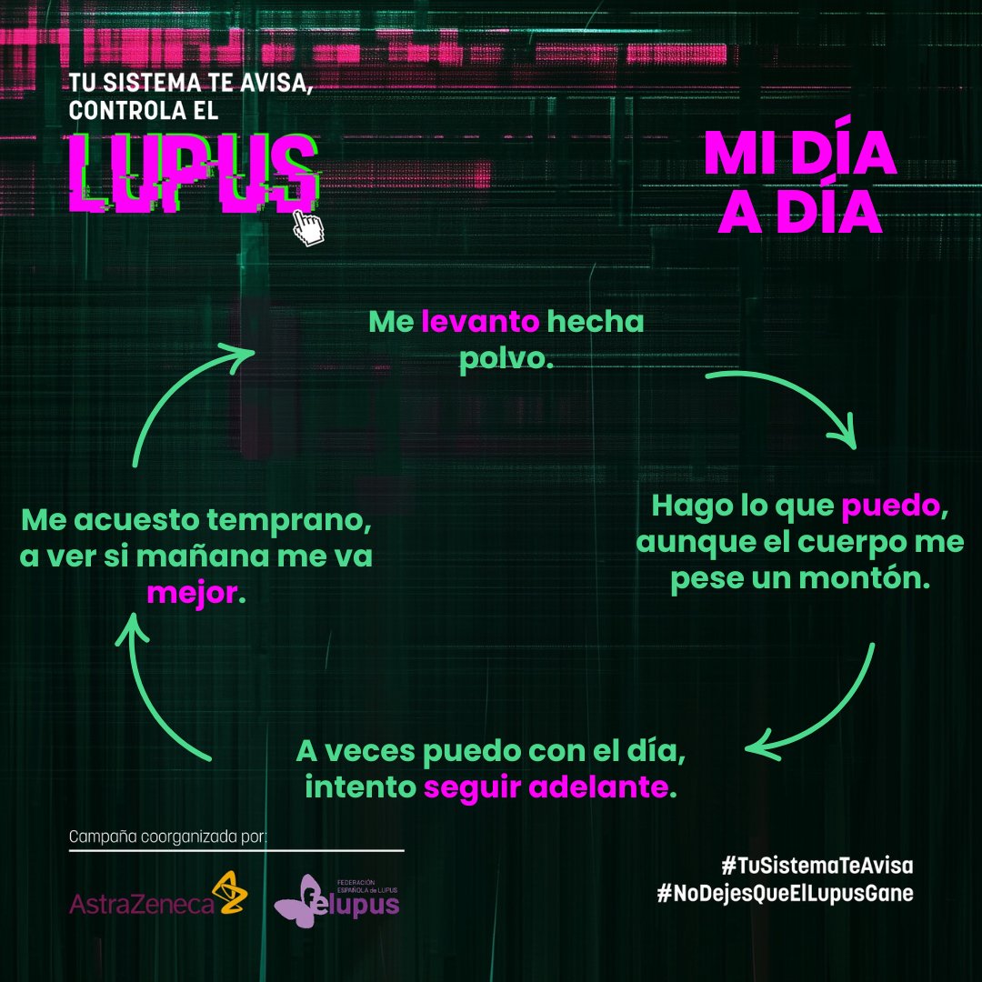 ¿Tu sistema te ha enviado alguna vez un aviso?

Nos unimos a la campaña de <a href="/AstraZenecaES/">AstraZeneca España</a>  y <a href="/Felupus/">Federación Española Lupus | #CONGRESOLUPUS25</a>  "Tu sistema te avisa, controla el Lupus" con el objetivo de visibilizar las señales que nuestro cuerpo emite debido al #Lupus.

#TuSistemaTeAvisa #NoDejesQueElLupusGane