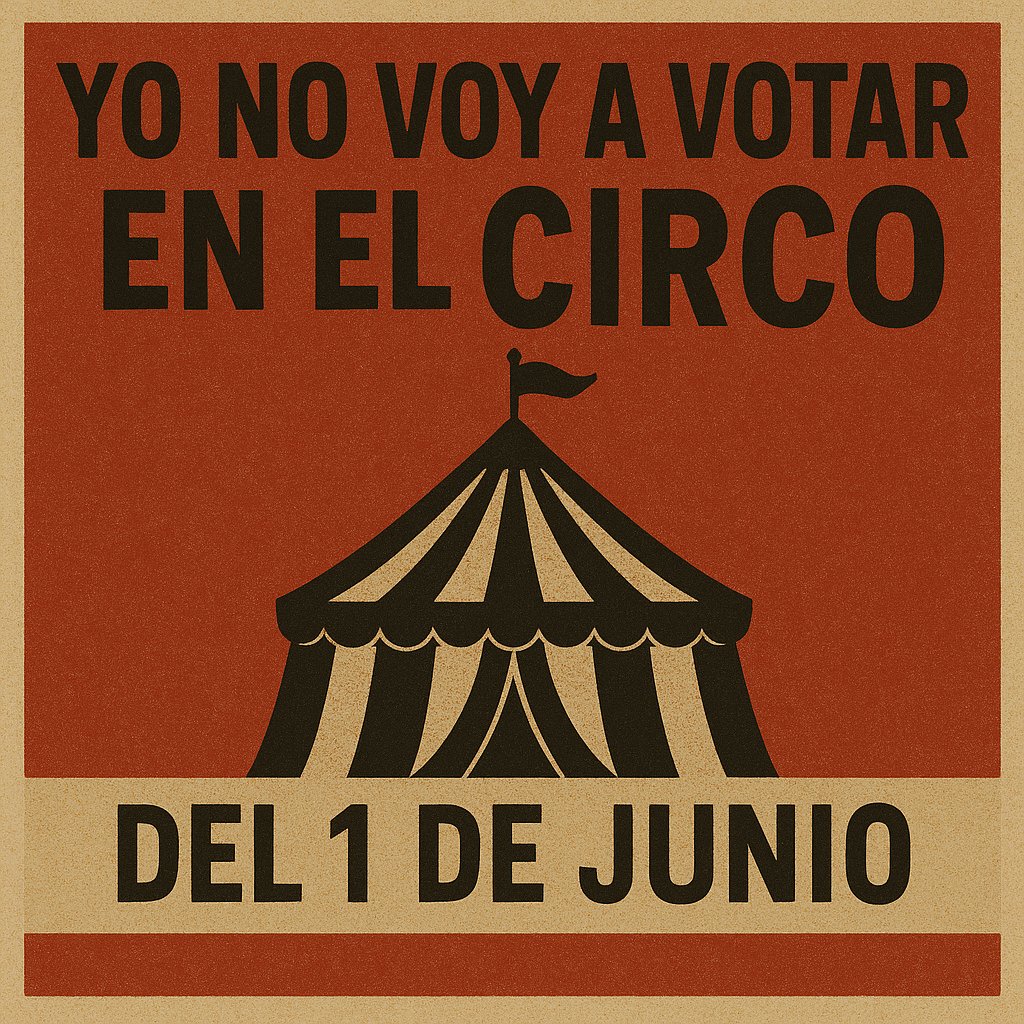 ResistenciaCMx's tweet image. Nosotros no vamos a votar en este circo llamado elección judicial

¿Y tú?