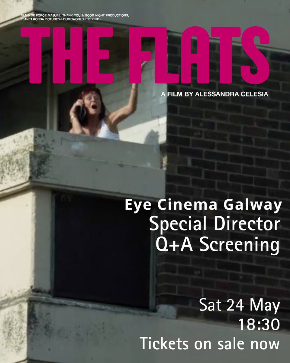 PlanetKorda's tweet photo. THE FLATS + Director Q&amp;A
📍Thurs 22nd May - Light House Cinema
📍Fri 23rd May - Irish Film Institute (IFI)
📍Sat 24th May - Eye Cinema Galway
📍Sun 25th May - Arc Cinema, Cork
🎟️https://t.co/sRlVCMkGQm

Get your tickets now!
#ScreenIreland #THEFLATS https://t.co/937aEh3JpP