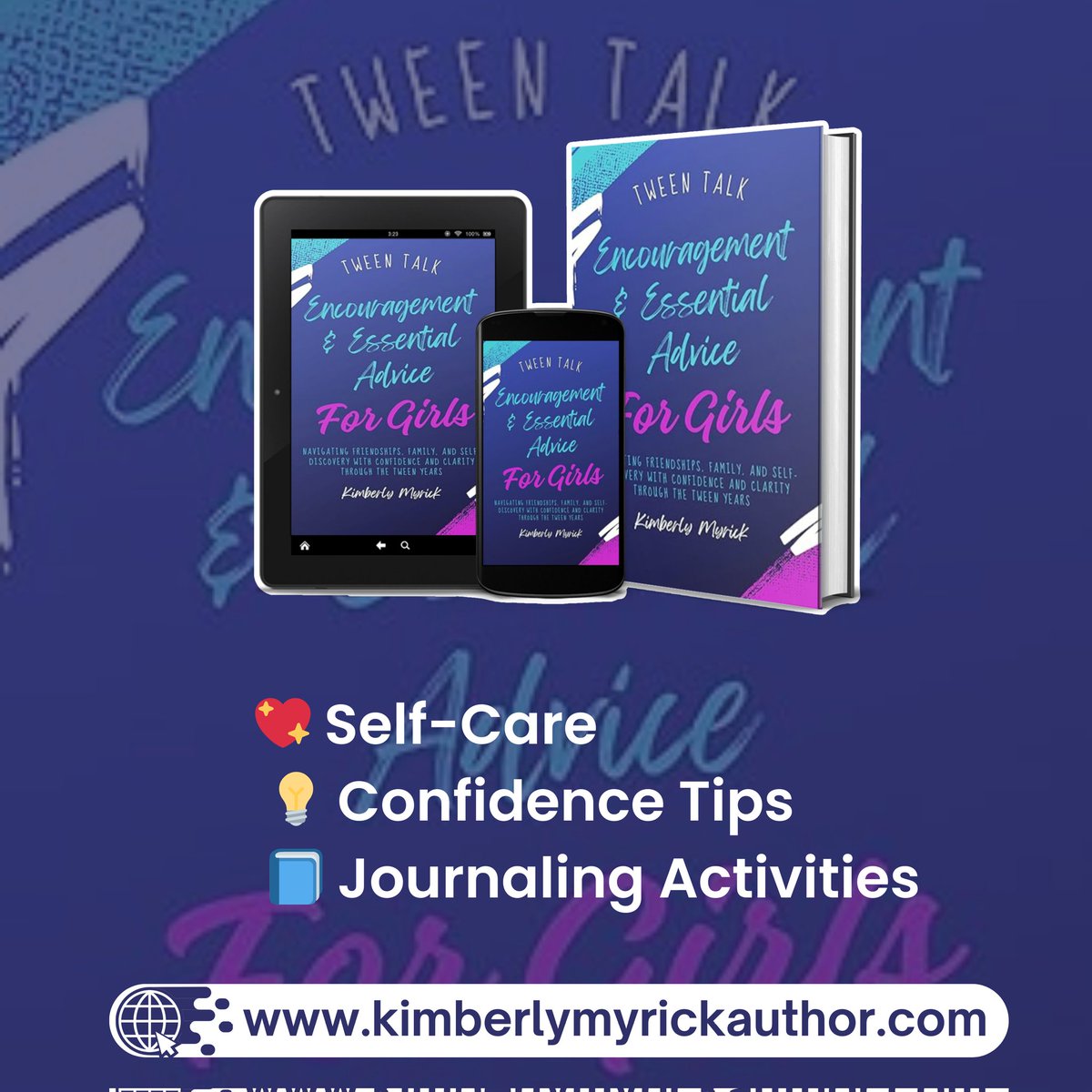 kimmauthor's tweet photo. Help your tween discover herself with Tween Talk—encouragement and advice she’ll love.

#tweentalk #girlssupportgirls #raisingstronggirls #booksfortweens #emotionalwellness https://t.co/E5yEi7a70o