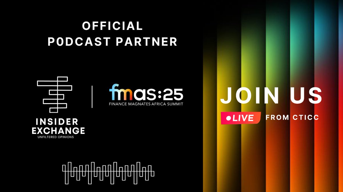 InsiderExchange's tweet image. MAJOR NEWS!

We are thrilled to partner with @financemagnates as the official podcast partner at this year&apos;s #FMAS25 event, taking place at the @CTICC_Official!

For more information about the Summit, catch this week&apos;s episode of #Insider, out later this week!

#FMEvents