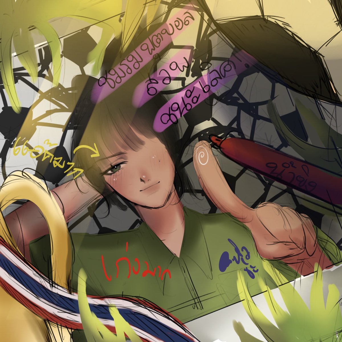 Namkhing_1994's tweet photo. [ ซุ้มชมรมฟุตบอล สนามกีฬา 14.30 ]

กิจกรรมชมรมเป็นอีกสิ่งหนึ่งที่น้ำขิงจะไม่ปฏิเสธการเข้าร่วม ยิ่งเป็นการโปรโมทชมรมเธอยิ่งชอบใจ

"ร้อนชะมัด"

เธอนั่งเก้าอี้ในซุ้มของชมรมถอดชุดที่ตัวเองใส่มาทั้งวันออก ปลอมตัวเป็นลูกฟุตบอลนี่เอาเรื่อง (ภาพประกอบภายหลัง)

(+)

#สรบร_ClubIsBorn https://t.co/qygSGIF00A