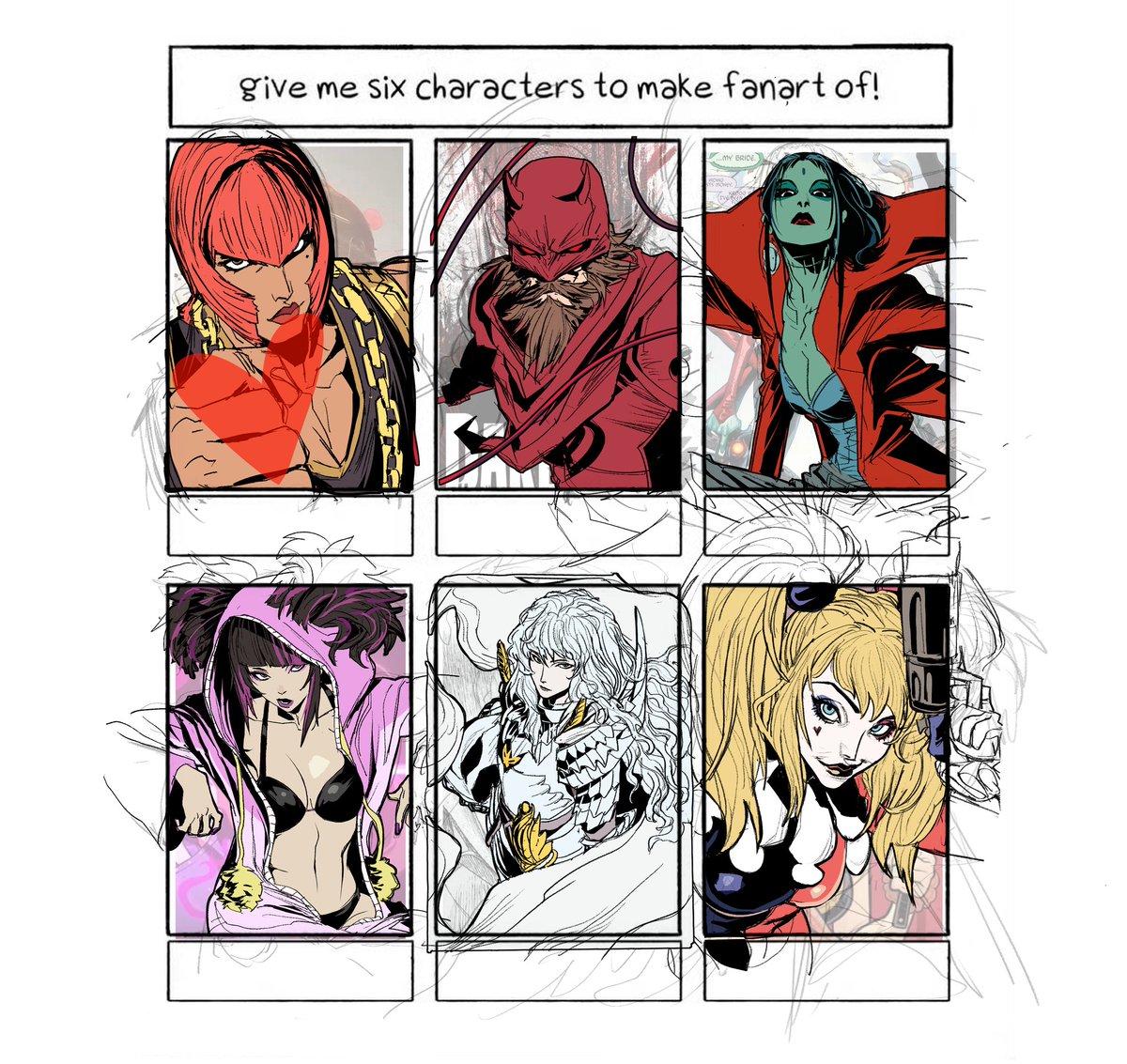 JcrowF6's tweet image. #sixcharacters #whitequeen #BlackCat #Hulk