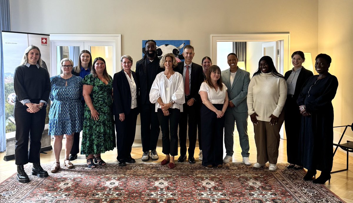 With #WEURO2025 fast approaching, it was a pleasure to welcome Johan Djourou – Sporting Coordinator for the 🇨🇭 women’s team (and former Gunner) – back to London to discuss his hopes for the tournament, its legacy project &amp; the impact on the women’s game in Switzerland.