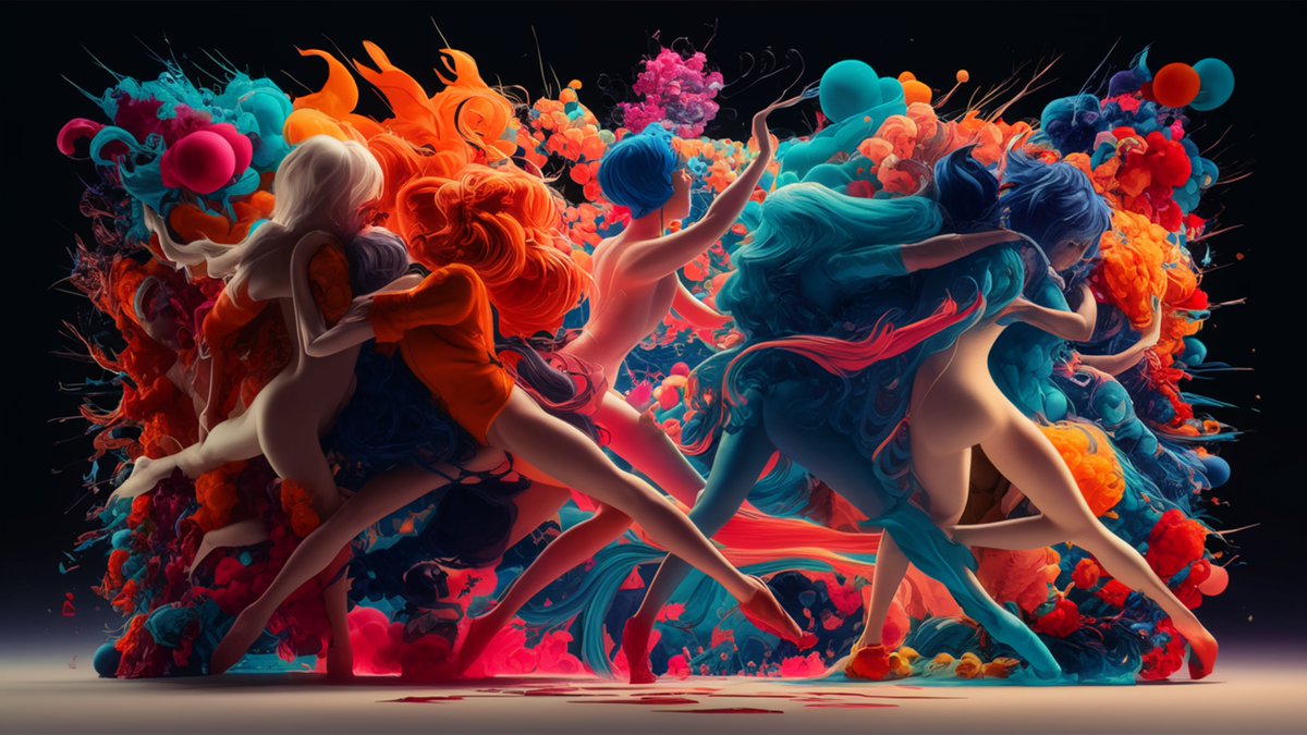 macnasper's tweet photo. 🔥 New NFT by @macnasper :
 Dance of the Elements — a symphony of bodies, colors, and elemental force.
An explosion of emotion captured in digital art form.
👉 See it here: [link]

https://t.co/OxTcxY3k6J

#NFTArt #DigitalArt #Macnasper #DanceOfTheElements #CryptoArt #Web3 https://t.co/Sj1oGQ1XDm