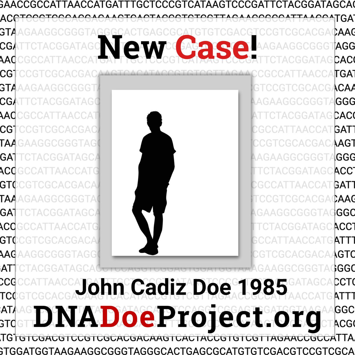 The DNA Doe Project has begun work on a new case in partnership with Riverside County Sheriff-Coroner in California and the National Center for Missing and Exploited Children. More details here:
dnadoeproject.org/case/john-cadi…