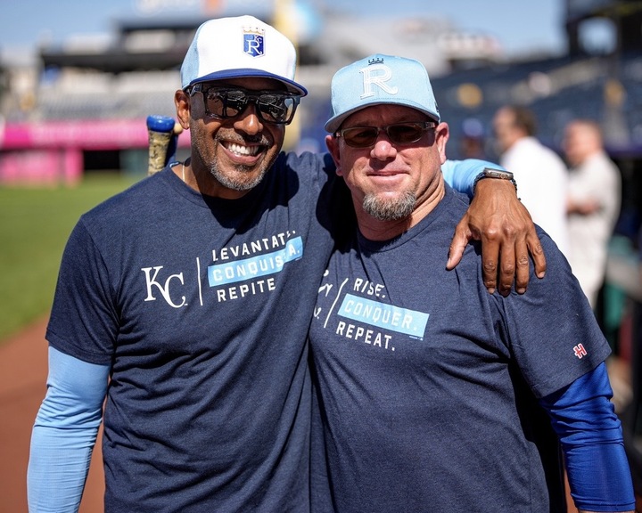 Rise. Conquer. Repeat.

In honor of Mental Health Awareness Month, players and coaches teamed up to design this shirt that they will be repping all season long.

These shirts will be sold in the Royals Team Store and proceeds benefit the Veterans Community Project.