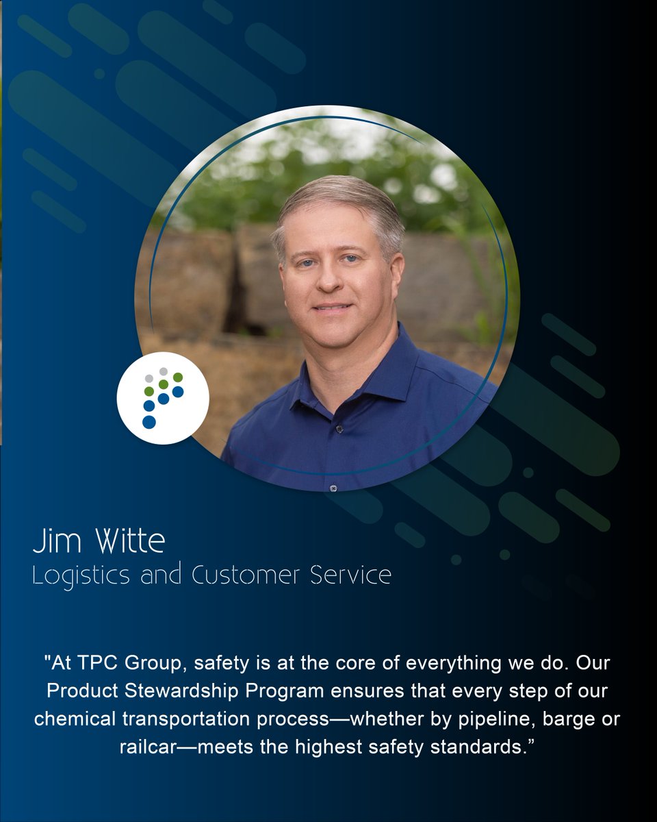 Through collaboration and responsible care, we work closely with our suppliers, carriers and customers to ensure safe handling every step of the way. – Jim Witte, Logistics and Customer Service