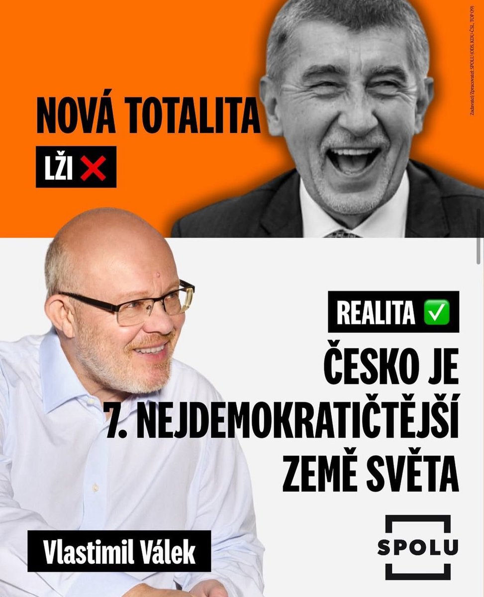 vlvalek's tweet image. Nová totalita a cenzura? Těmito termíny se ohání Babiš a jemu podobní populisté. Že je to absolutní nesmysl, potvrzují data i realita. Problém je, že tihle ukňouraní samozvaní obránci svobody považují za totalitní praktiky a cenzuru to, když s nimi kdokoli nesouhlasí. 

Česká…