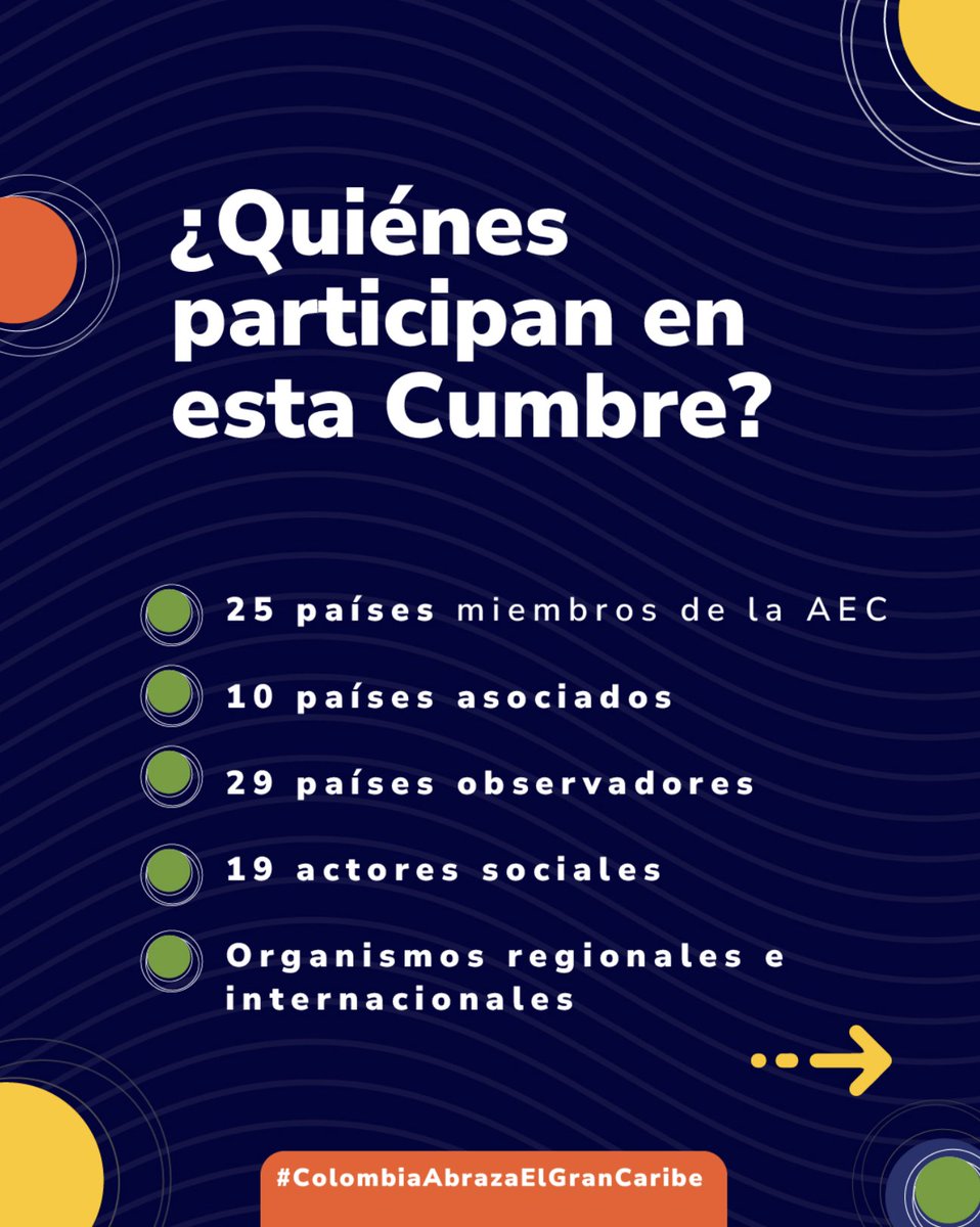 APCColombia's tweet photo. Colombia se prepara para ser sede de la #CumbreGranCaribe2025, un espacio para fortalecer la cooperación, abordar desafíos globales y promover un futuro más sostenible para el Caribe.

Del 26 al 30 de mayo, este evento histórico marcará un hito en la integración regional. https://t.co/eXJ90NyrTJ