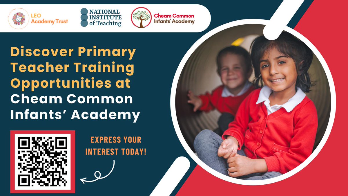 Your journey to becoming a Primary Teacher could start right here at Cheam Common!

📚 We are excited to offer ITT placements in 2025/26! Explore our Primary 3-7 and 5-11 course placements (with &amp; without mathematics). 

Express your interest today.👇

docs.google.com/forms/d/e/1FAI…