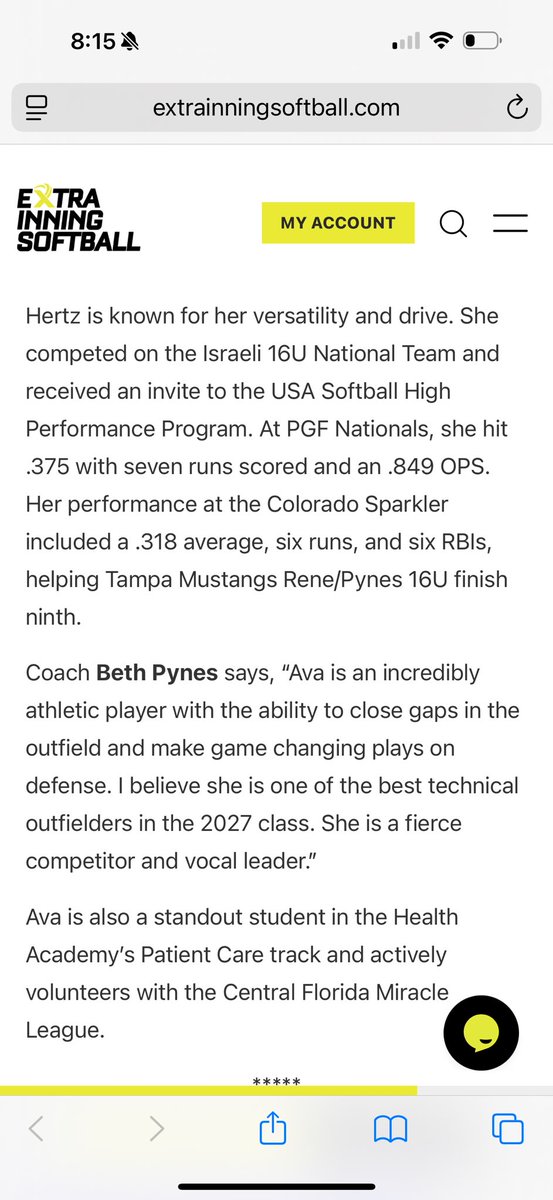 Ava Hertz 2027 (@avahertz2027) on Twitter photo Honored to have been ranked as the #31 outfielder in the <a href="/ExtraInningSB/">EXTRA INNING SOFTBALL</a> national extra elite rankings. So many great players I’ve played with and against over the years on this list. Very humbling to be considered. <a href="/MustangsPynes27/">Tampa Mustangs Rene-Pynes 16U</a> <a href="/MustangsRene/">Tampa Mustangs Rene</a> <a href="/TampaMustangs/">Tampa Mustangs</a> <a href="/CoachLauraRicc/">Laura Ricciardone</a> Honored to have been ranked as the #31 outfielder in the <a href="/ExtraInningSB/">EXTRA INNING SOFTBALL</a> national extra elite rankings. So many great players I’ve played with and against over the years on this list. Very humbling to be considered. <a href="/MustangsPynes27/">Tampa Mustangs Rene-Pynes 16U</a> <a href="/MustangsRene/">Tampa Mustangs Rene</a> <a href="/TampaMustangs/">Tampa Mustangs</a> <a href="/CoachLauraRicc/">Laura Ricciardone</a>