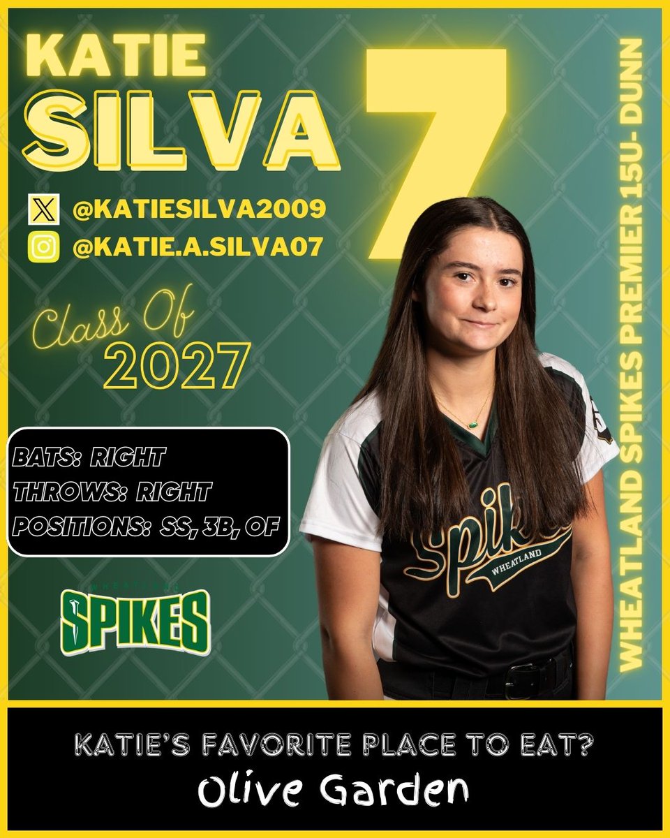Wheatland Spikes Premier 09 (@09spikes) on Twitter photo The next 12 weeks will be spent with their high school teams, so we will highlight one player a week until then!
Next up for week #10 (a week late) is Katie Silva. Katiel is playing for Oswego East High School this Spring season. <a href="/KatieSilva2009/">Katie Silva</a> The next 12 weeks will be spent with their high school teams, so we will highlight one player a week until then!
Next up for week #10 (a week late) is Katie Silva. Katiel is playing for Oswego East High School this Spring season. <a href="/KatieSilva2009/">Katie Silva</a>
